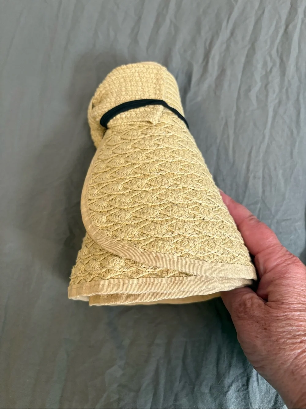 Magid Natural Straw Visor Hat with Bow